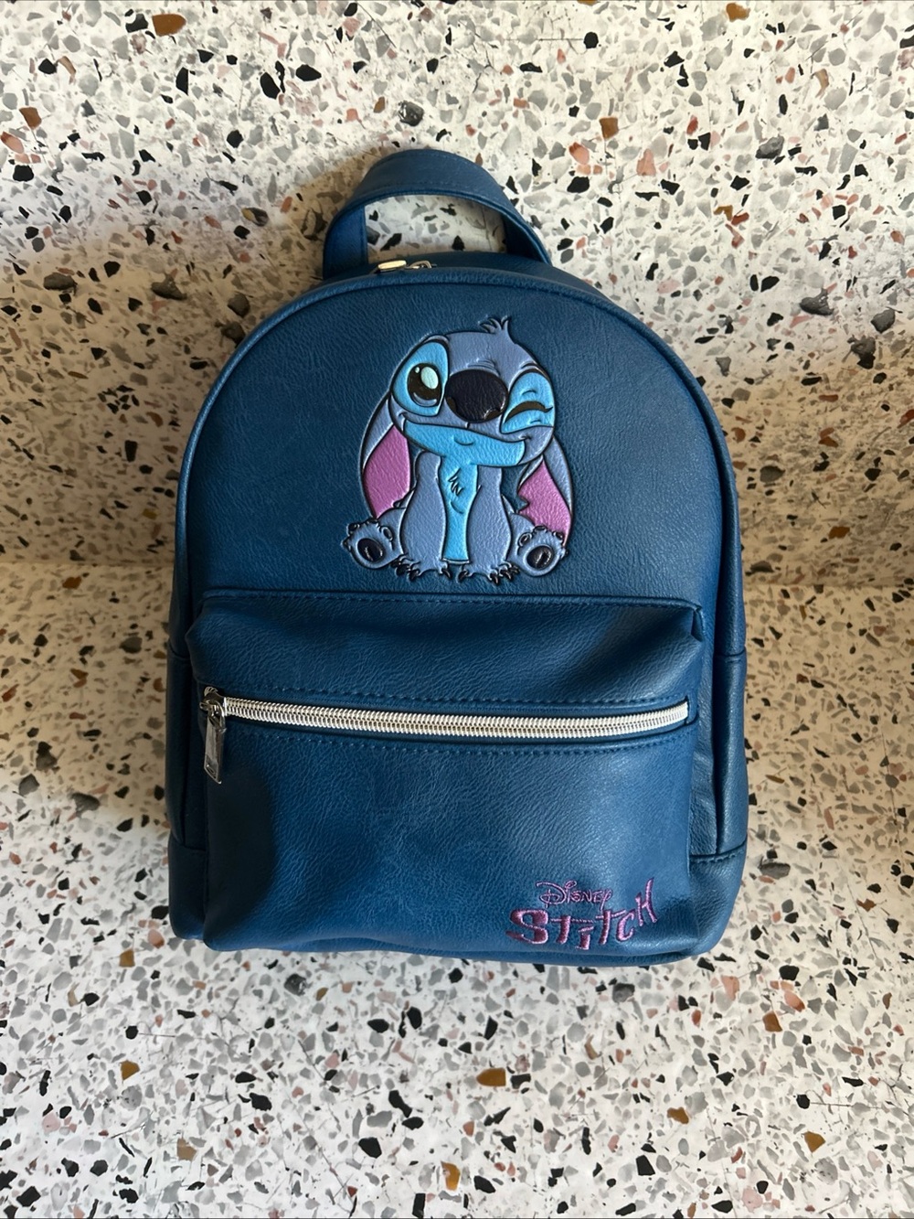 Disney Stitch Backpack Travel Backpack Daypack Blue Stitch, 28x23x12in
